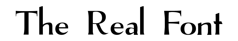 The Real Font